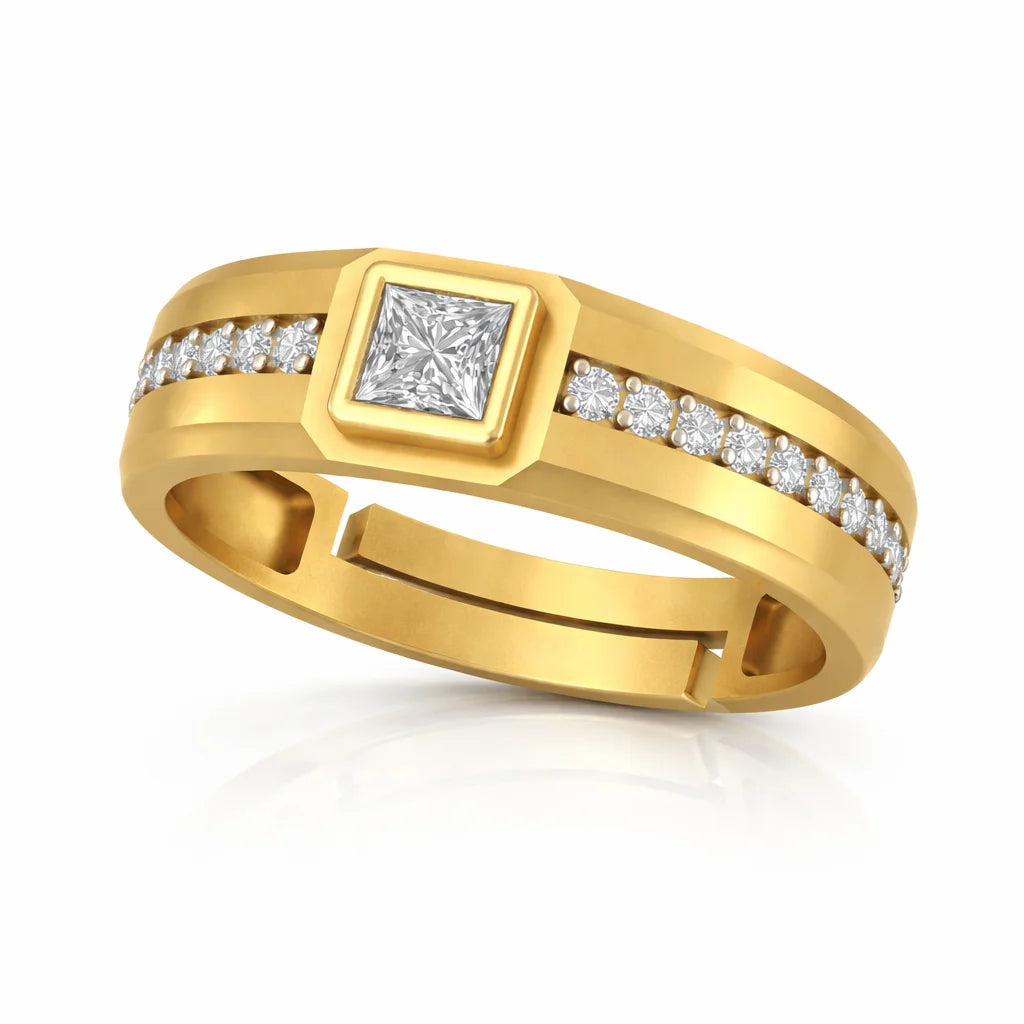 Regal Square Signet 18KT Gold Plated Ring