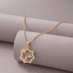 Bloom Halo Floral Pendant in 18KT Gold Plated
