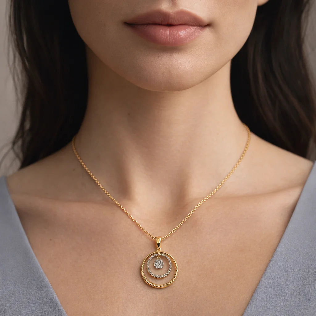 Celestial Halo 18KT Gold Plated Pendant