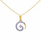 Celestial Spiral Halo Pendant in 18KT Gold Plated