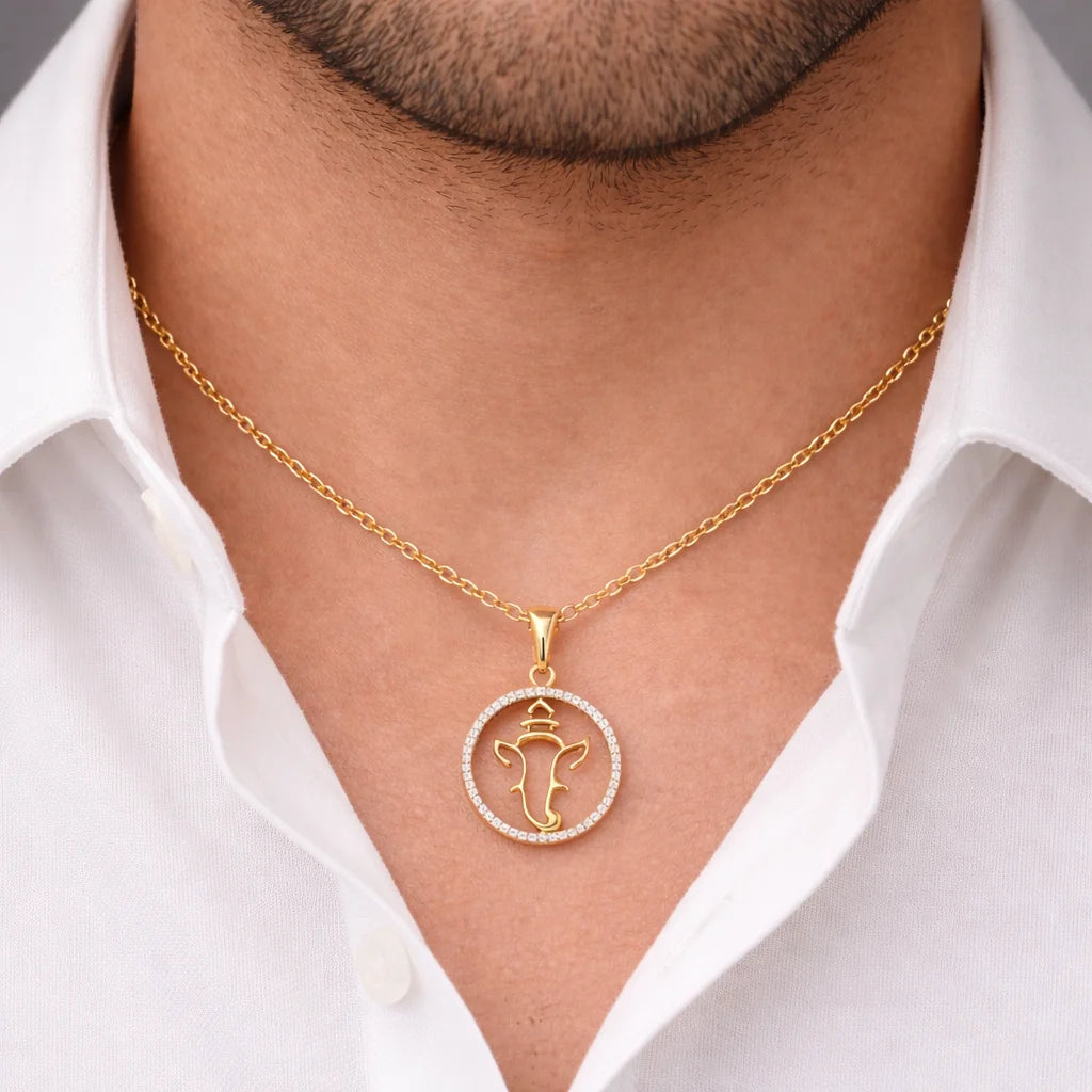 18KT Gold Ganesha Aura Pendant
