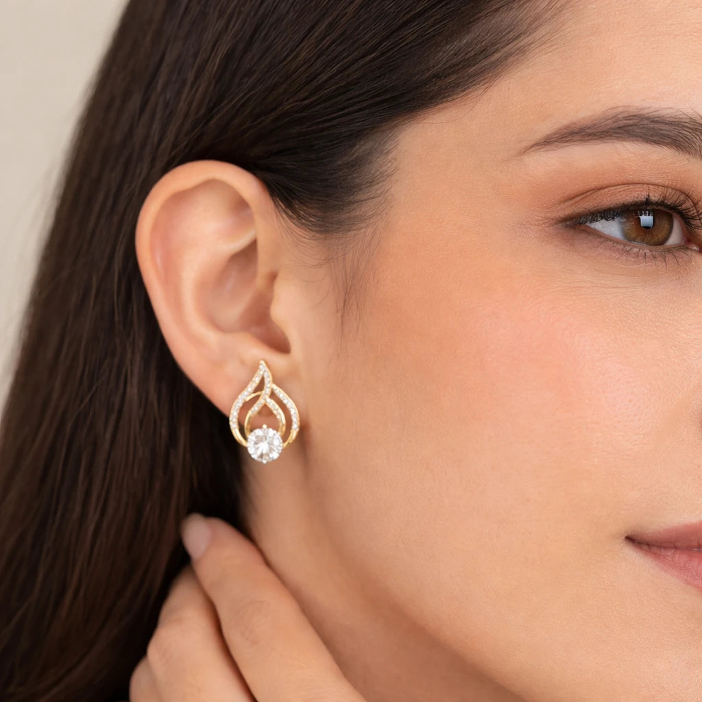 18KT Gold Eternal Flame Earrings
