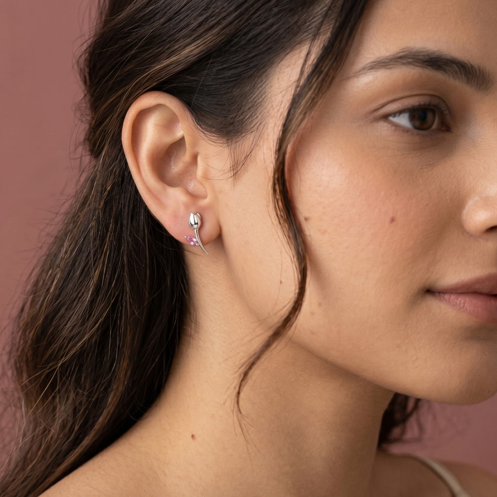 Tulip Minimalist Earrings