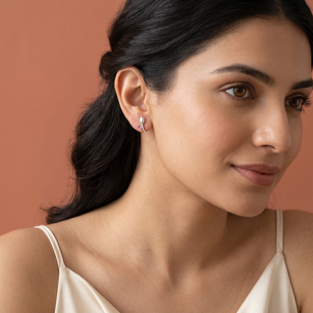 Tulip Minimalist Earrings