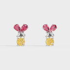 Silver Citrus Bloom Stud Earrings