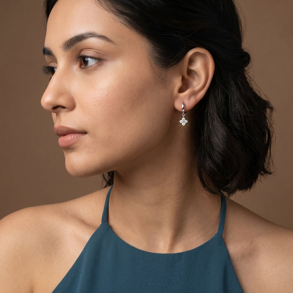 Diamond Dainty Huggies Earrings