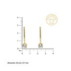 18KT Gold Solitaire Drop Earrings