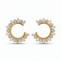 18KT Gold Crescent Spark Earrings