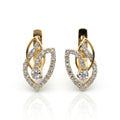 18KT Gold Twin Leaf Earrings