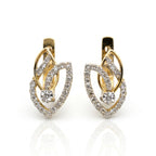 18KT Gold Twin Leaf Earrings
