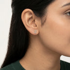 18KT Gold Twin Leaf Earrings