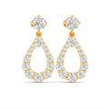 Eternal Halo Teardrop Earrings 18KT Gold Plated