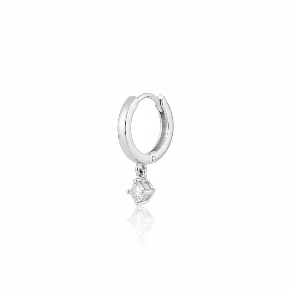 Minimalist Diamond Drop Earrings