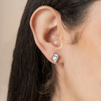 Round Diamond Italian Stud Earrings