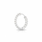 Simple Diamond Hoop Earrings