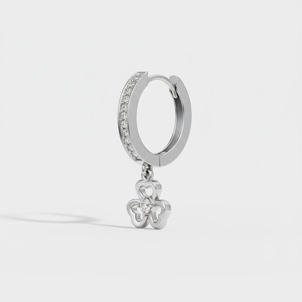 Luxury Diamond Flower Design Earrings – A Symbol of Floral Elegance, Love, and Timeless Beauty