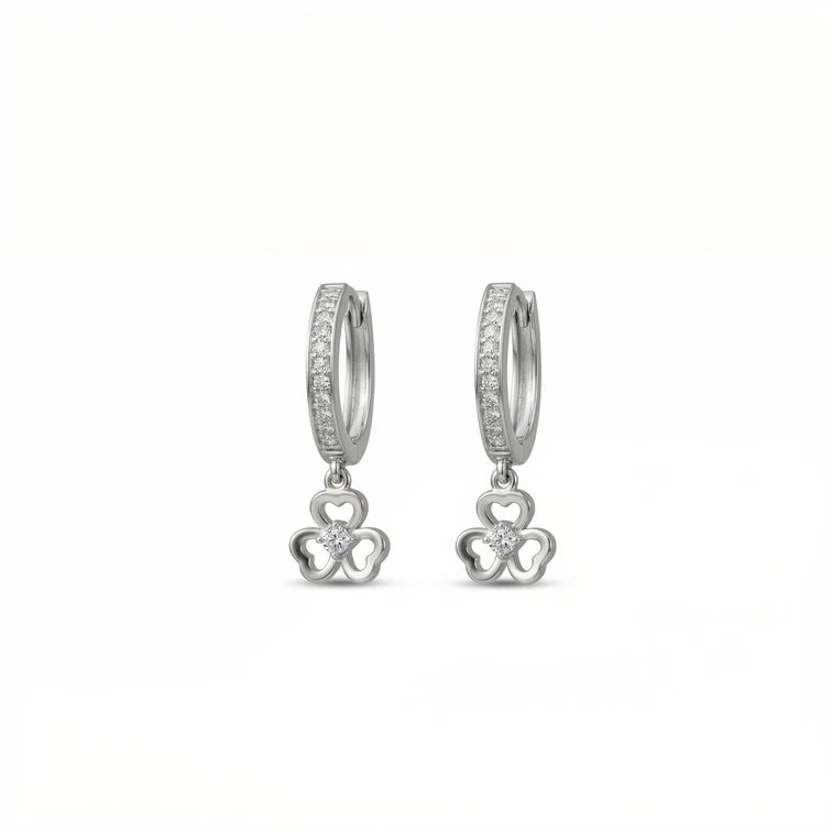 Luxury Diamond Flower Design Earrings – A Symbol of Floral Elegance, Love, and Timeless Beauty