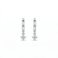 Minimalist Diamond Drop Earrings