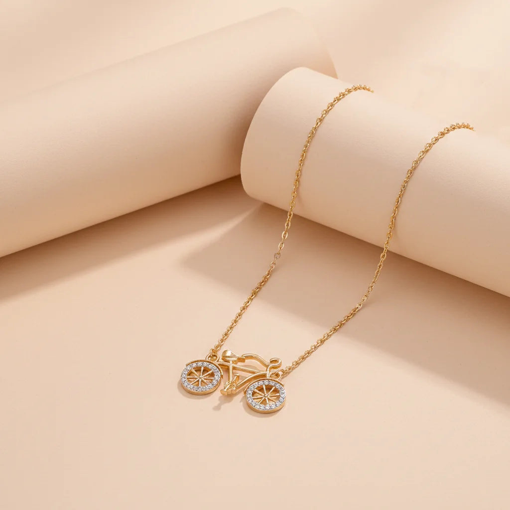 Vintage Bicycle 18KT Gold Plated Pendant