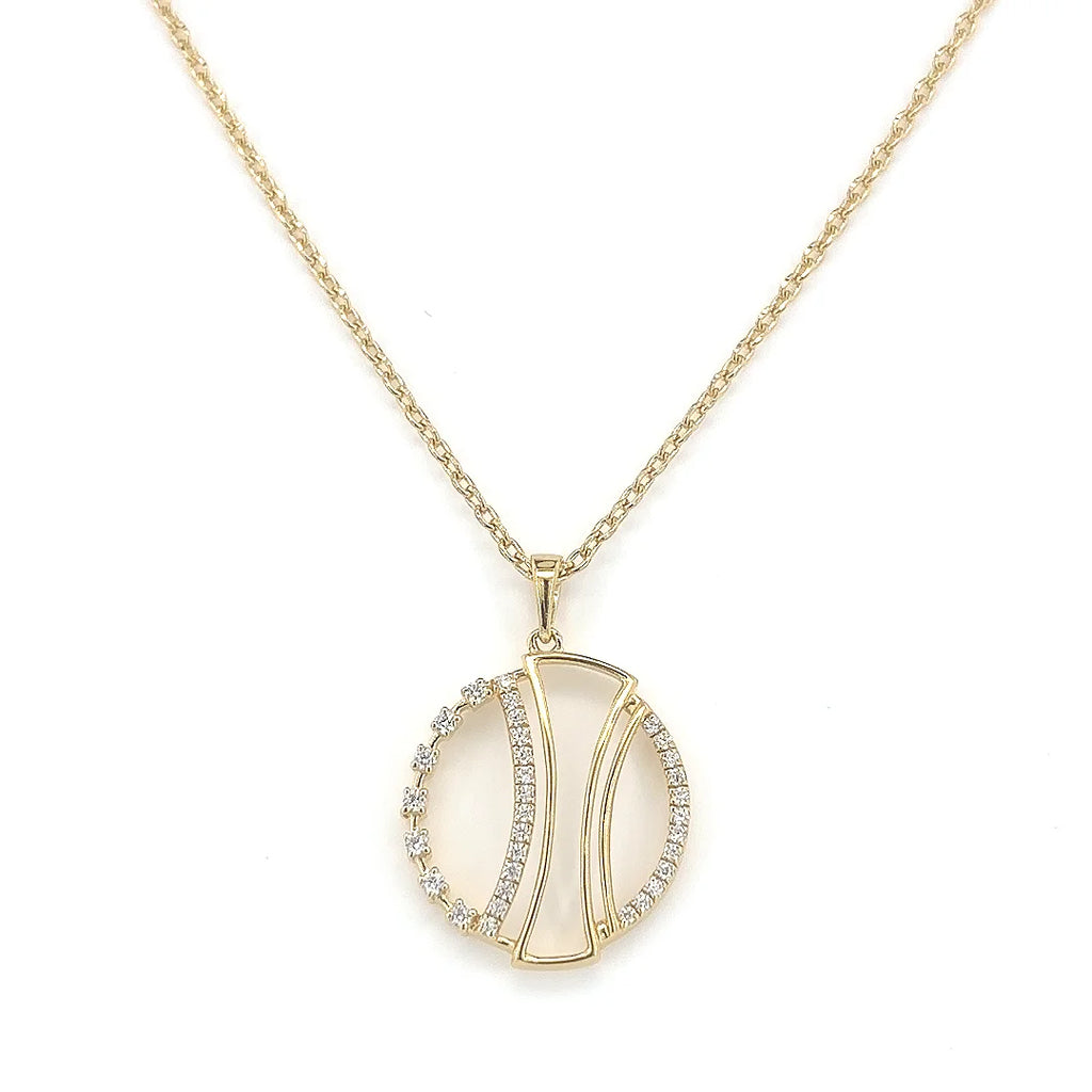 18KT Gold Modern Orbit Pendant