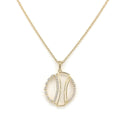 18KT Gold Modern Orbit Pendant