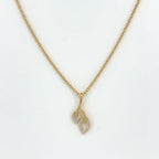 18KT Gold Twin Leaf Pendant