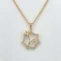 Bloom Halo Floral Pendant in 18KT Gold Plated