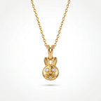 Gold Bunny Charm Pendant Necklace