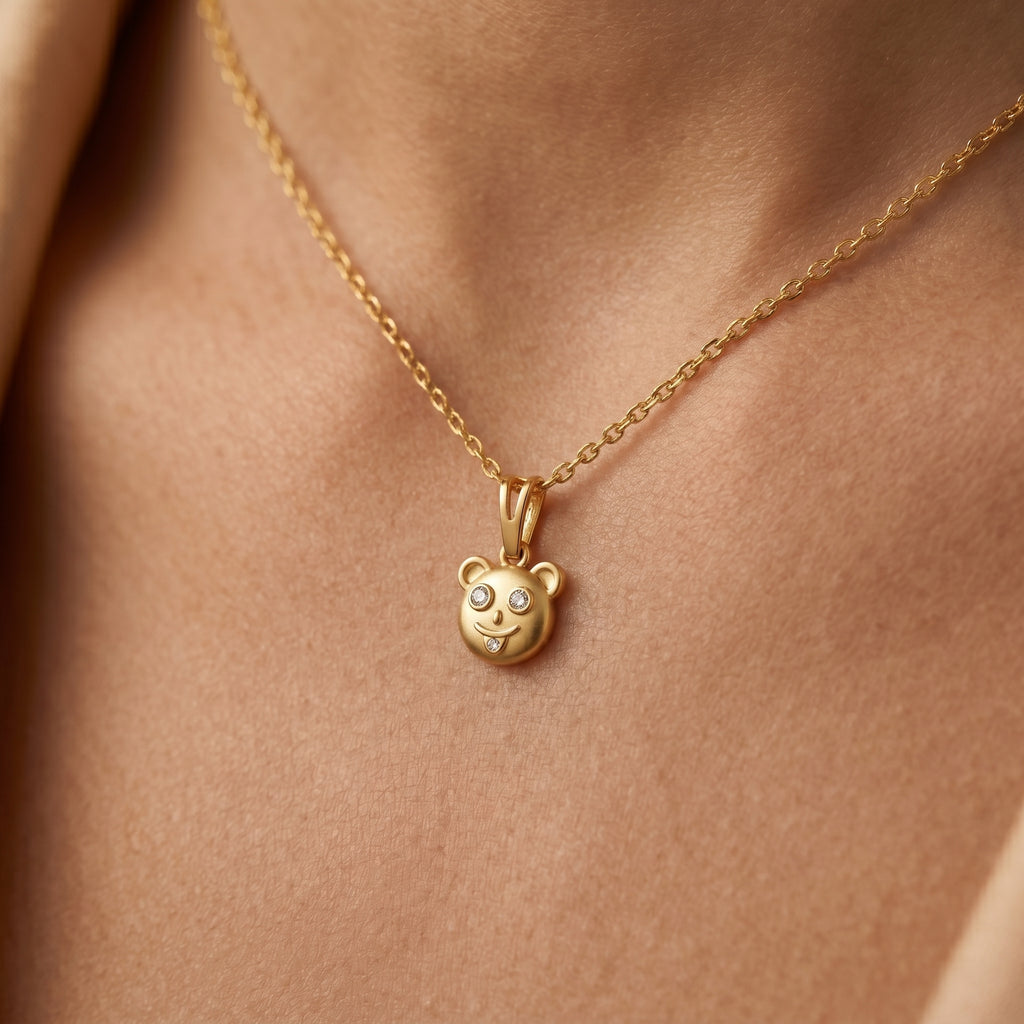 Gold Bunny Charm Pendant Necklace