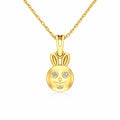 Gold Bunny Charm Pendant Necklace
