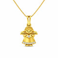 Gold Angel Charm Pendant Necklace
