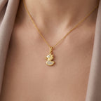 Gold Duck Charm Pendant Necklace