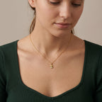 Gold Duck Charm Pendant Necklace