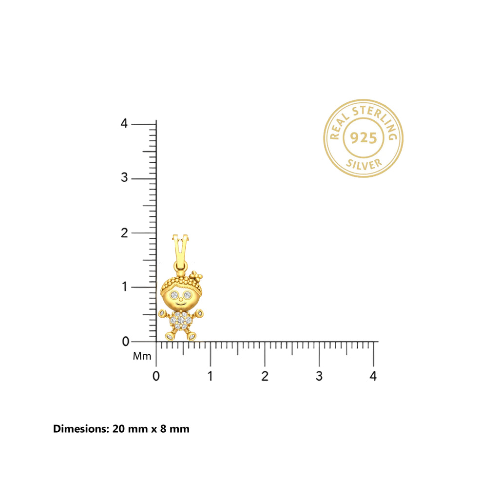 18KT Gold Plated Little Prince Pendant