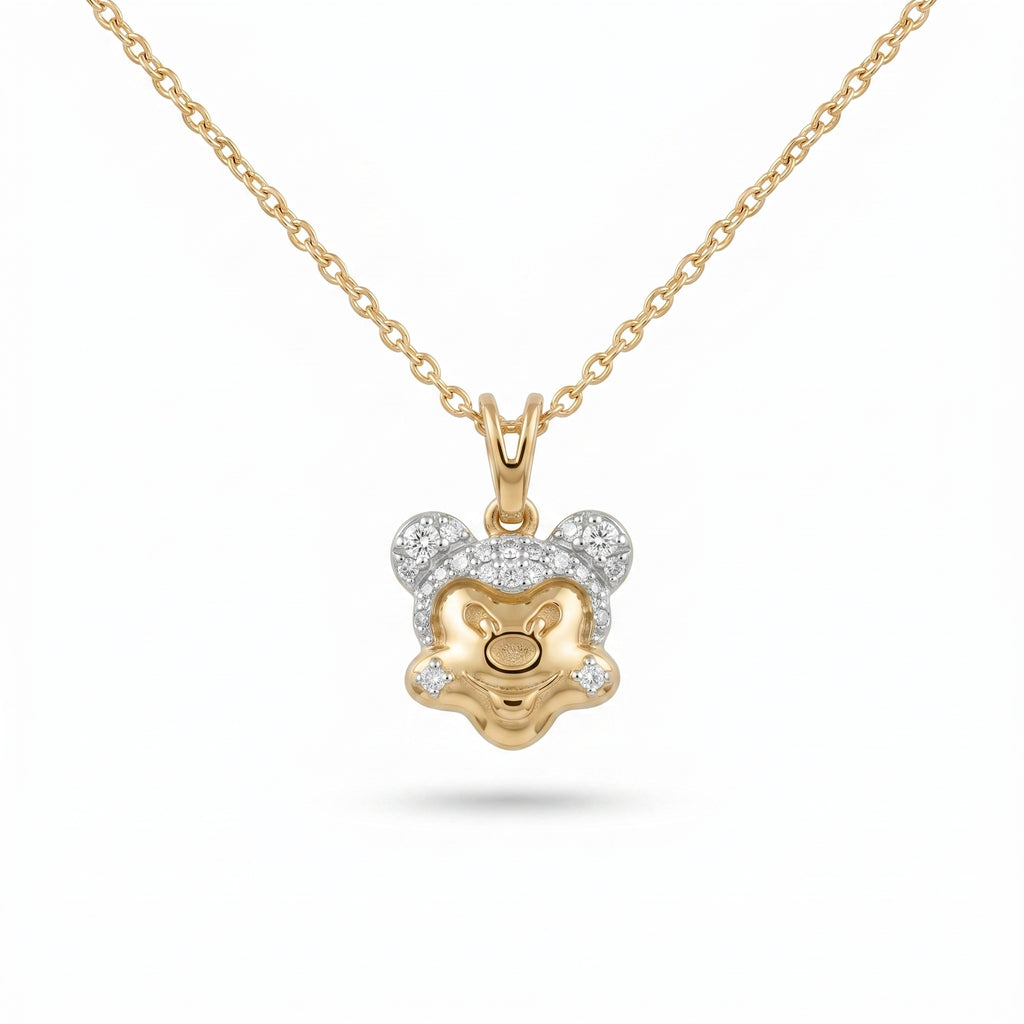 Gold Mickey Silhouette Pendant