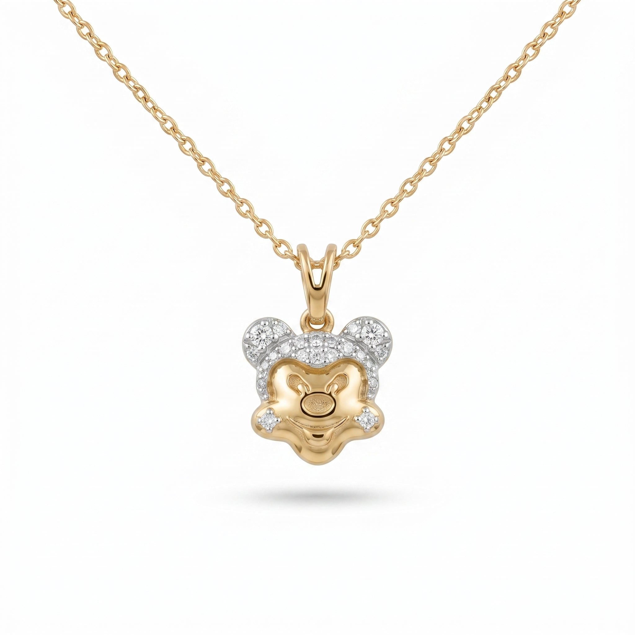 Gold Mickey Silhouette Pendant