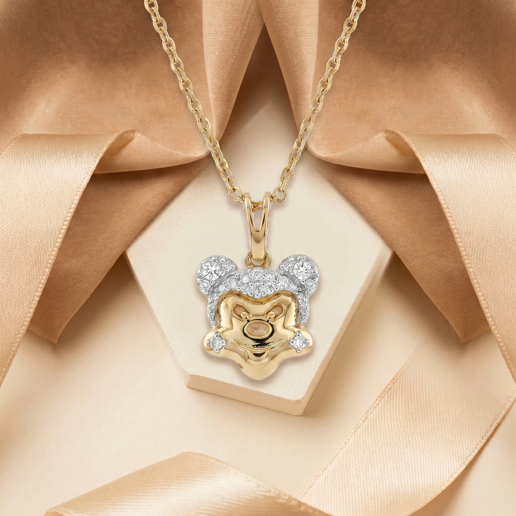 Gold Mickey Silhouette Pendant