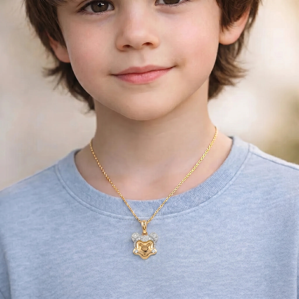 Gold Mickey Silhouette Pendant