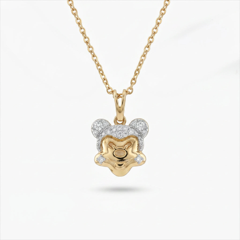 Gold Mickey Silhouette Pendant
