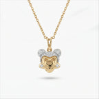 Gold Mickey Silhouette Pendant