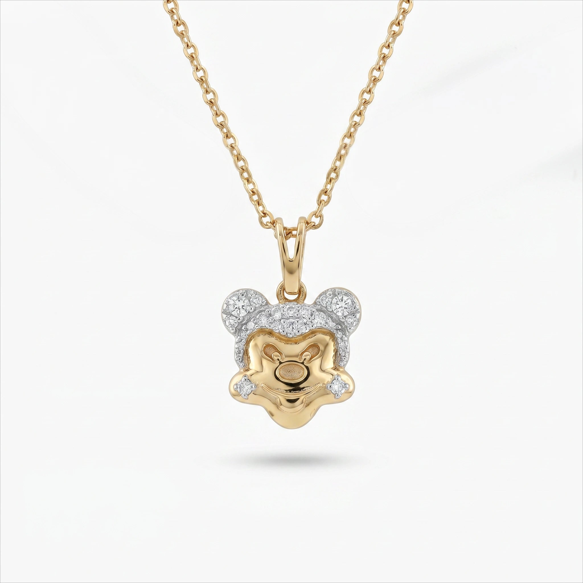Gold Mickey Silhouette Pendant