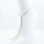 Gold Crystal Toe Anklet