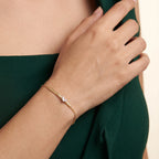 Gold Butterfly Bar Chain Bracelet