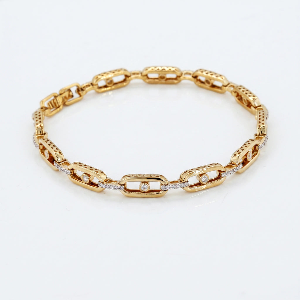 Gold Orbit Link Bracelet