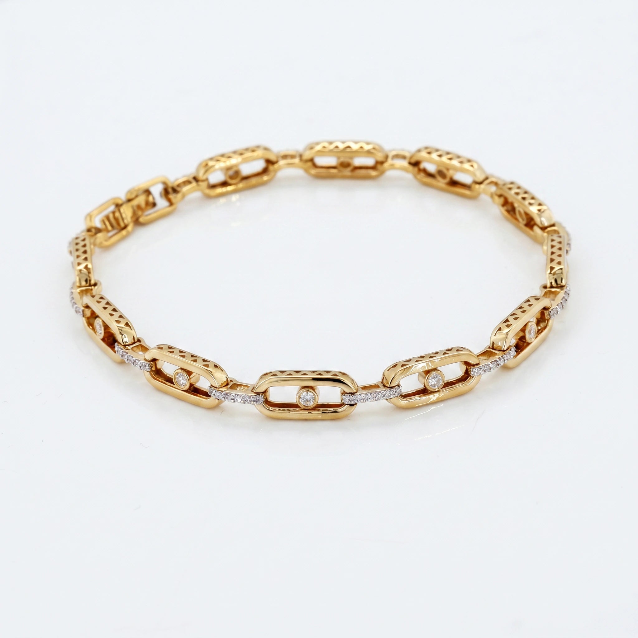 Gold Orbit Link Bracelet