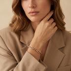 Gold Orbit Link Bracelet