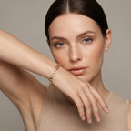 Gold Orbit Link Bracelet