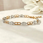 Gold Marquise Link Bracelet