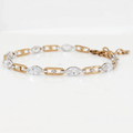 Gold Marquise Link Bracelet
