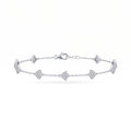 Silver Clover Link Bracelet